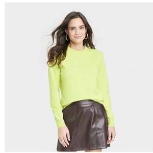 Women's Fine Gauge Crewneck Sweater - A
New Day™ Light Green medium